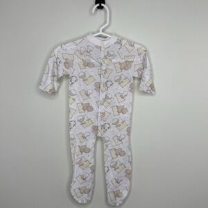 Vintage Spencer's Footed Pajamas 2Mos Snap Barnyard Animals Trevira EUC